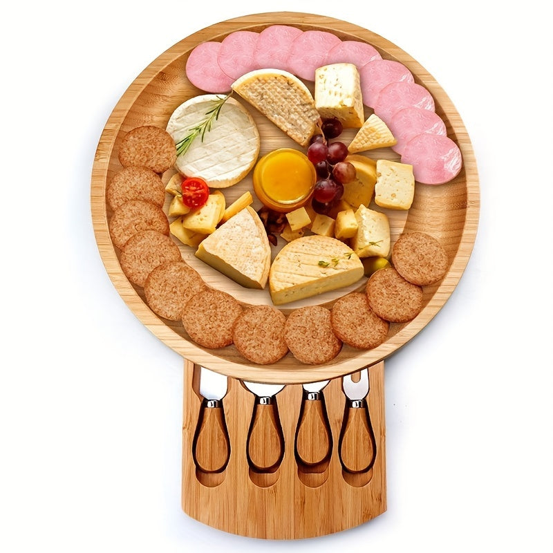 Emilia™ Bamboo Cheese Board Gift Set with Knives
