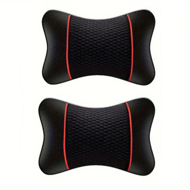 CarComfort™ Luxe Headrest Cushion | Breathable Mesh Leather Support