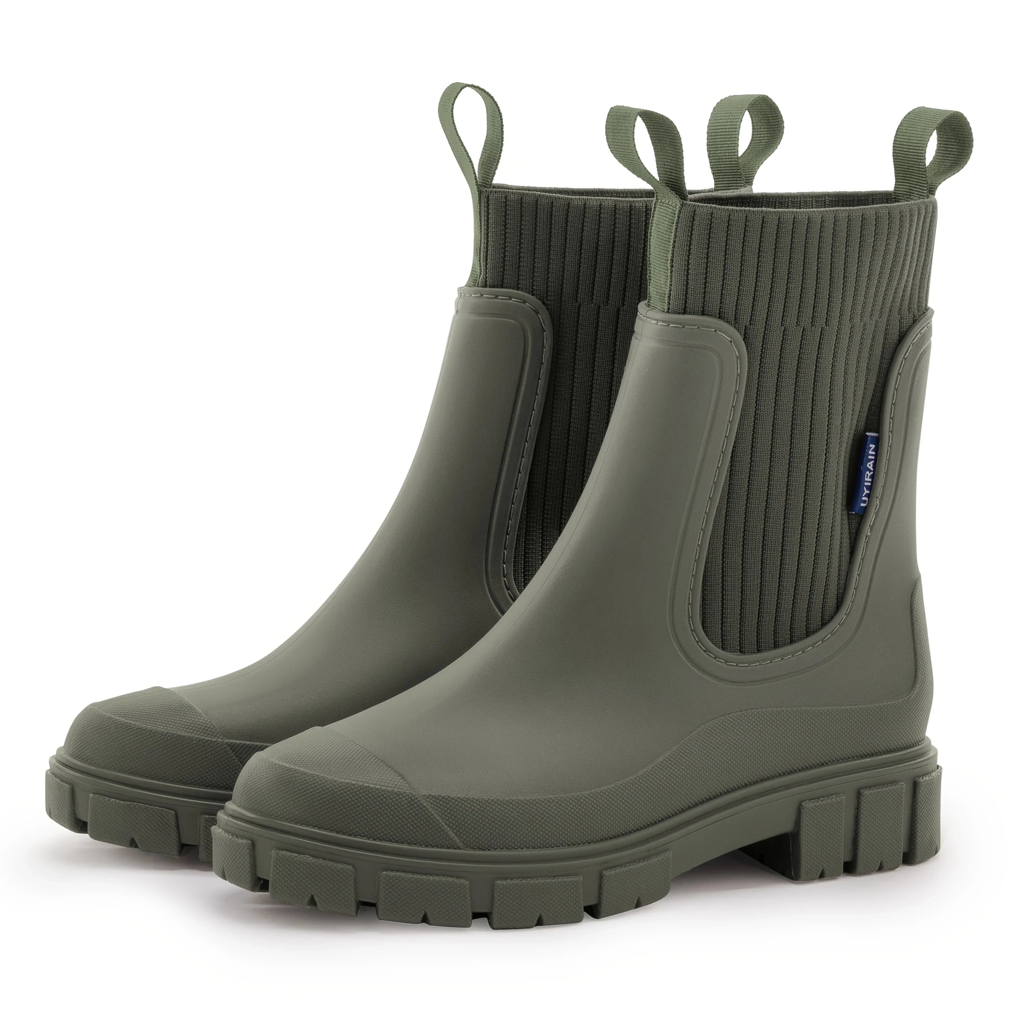 Isabella™ RainGuard Chelsea Boots | Beige with Chunky Sole