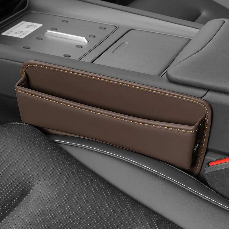 CarCaddy™ Leather Organizer with Pockets and Card Holder