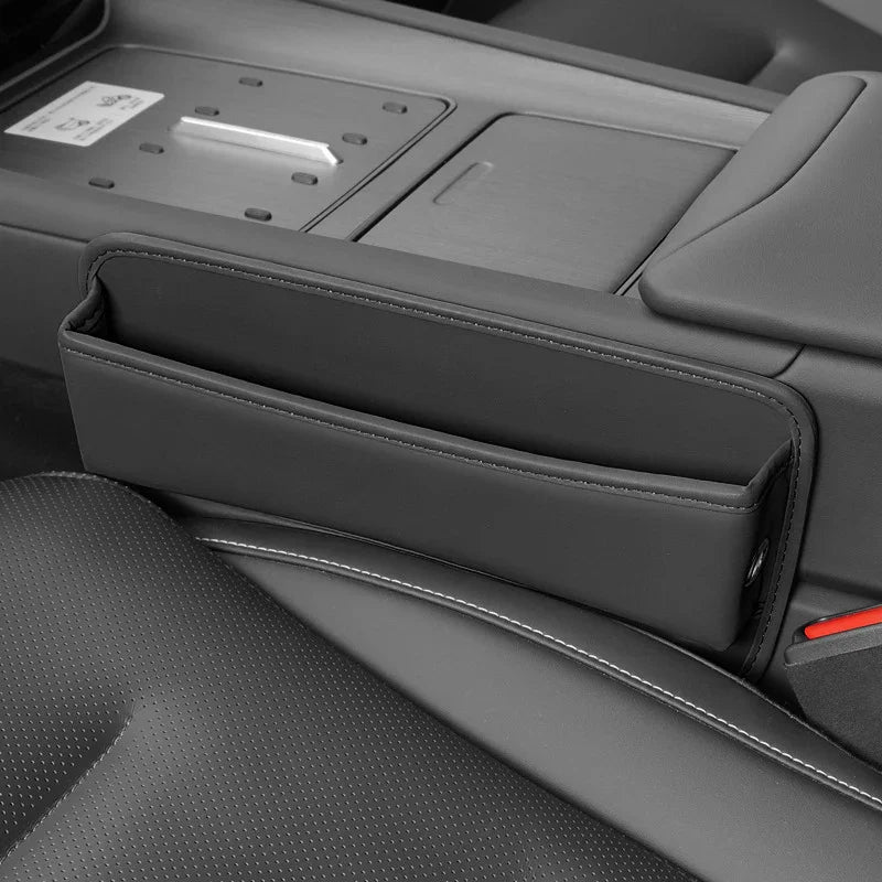 CarCaddy™ Leather Organizer with Pockets and Card Holder