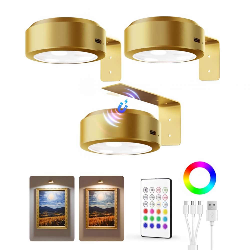 IllumiGlow™ Wireless LED Art Spotlights - Rechargeable | Buy 2, Get 1 Free