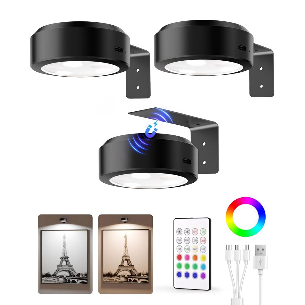 IllumiGlow™ Wireless LED Art Spotlights - Rechargeable | Buy 2, Get 1 Free