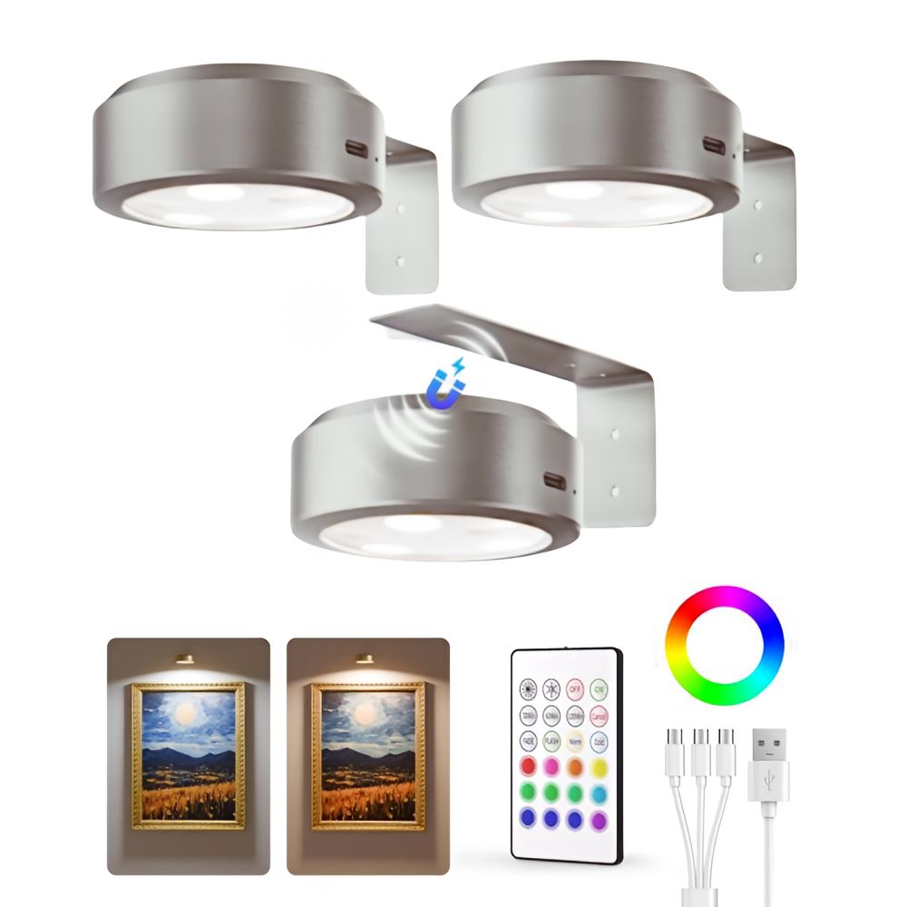 IllumiGlow™ Wireless LED Art Spotlights - Rechargeable | Buy 2, Get 1 Free