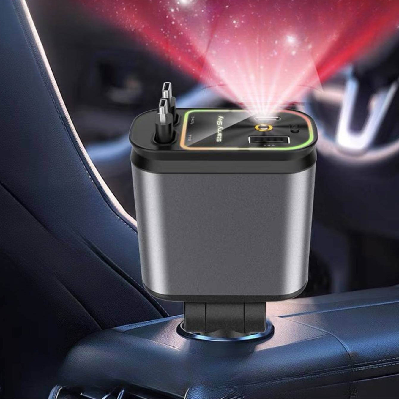 CelestialCharge™ 120W Fast Charger with RGB Star Projector