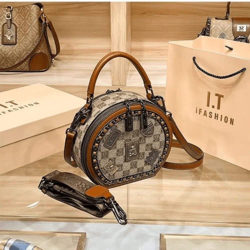 Vivienne™ Vintage Charm Round Shoulder Bag