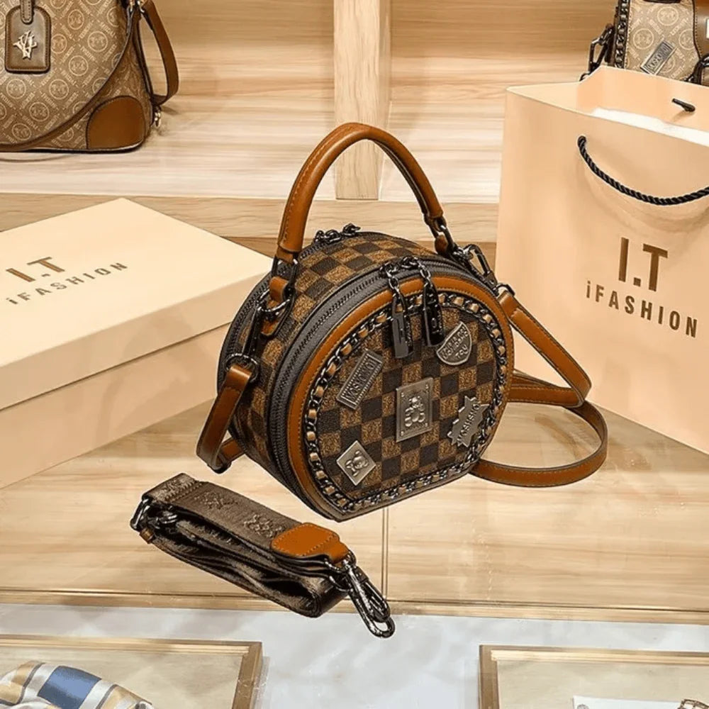 Vivienne™ Vintage Charm Round Shoulder Bag