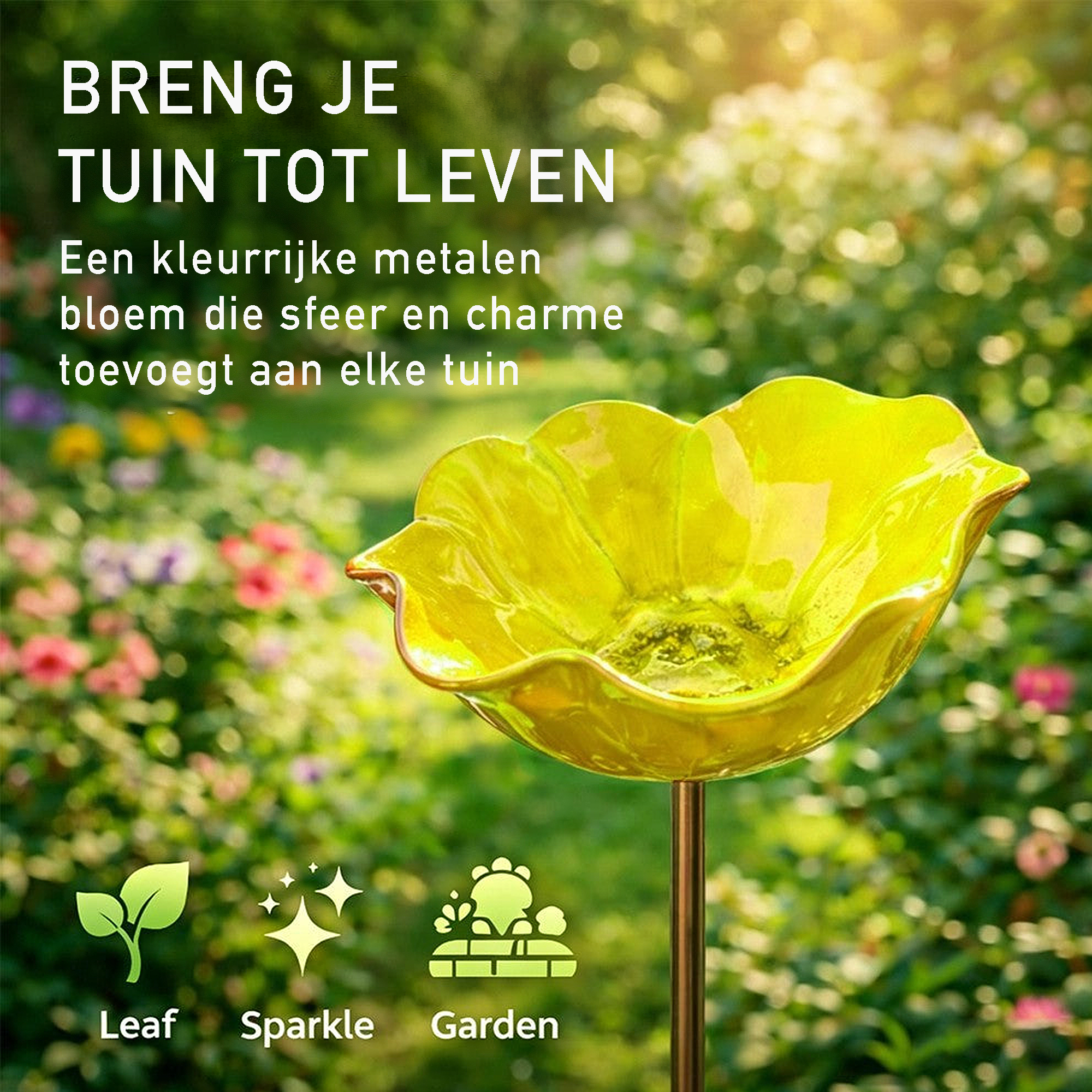 2-in-1 Tuinsteker & Mini Vogelbadje