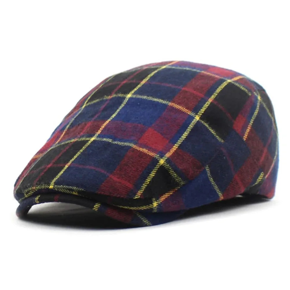 JamesPlaid | Tartan katoenen flat cap