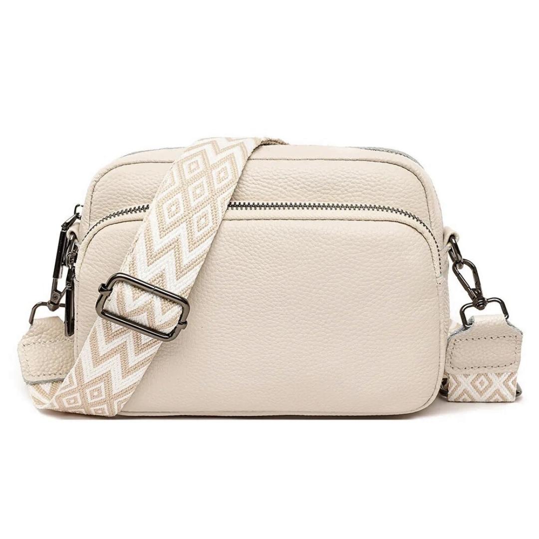 Audrey™ Chic Leather Messenger Bag with Casual Design