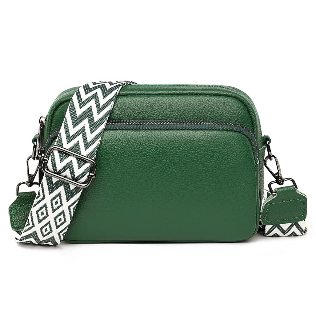 Audrey™ Chic Leather Messenger Bag with Casual Design